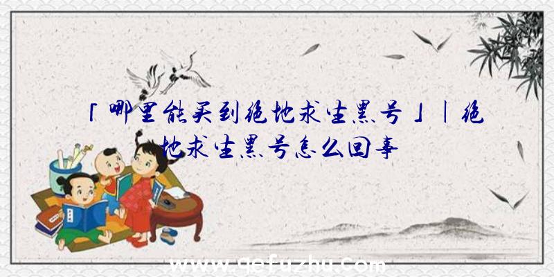 「哪里能买到绝地求生黑号」|绝地求生黑号怎么回事